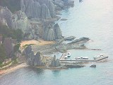 「船着場に観光船が着いてるな~」